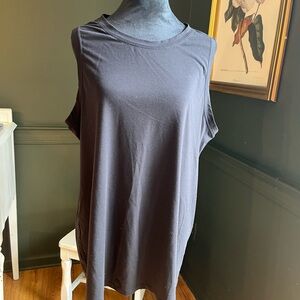 Athleta Black Sleeveless Relaxed Muscle Tee